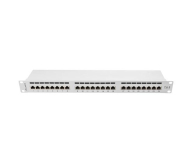 Lanberg Patchpanel 24p 19" 1U FTP 6 półka (szara) - 457382 - zdjęcie 3